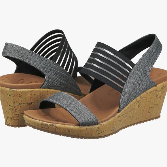 LAST CHANCE—NEW Sketchers sandals-wedge-size 10-Final price drop! - Picture 2 of 12